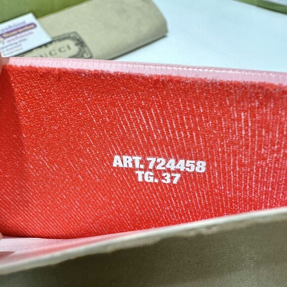 Gucci Interlocking G Size 37/ US 7 Ankle Rubber Rain Boots Pink Blue NIB - Picture 13 of 15